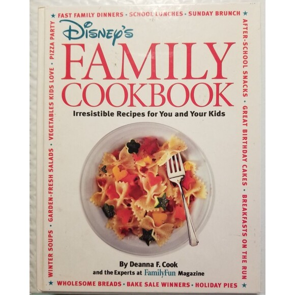 Other - Vinage Disney's Family Cookbook 1996 Hard Cover Color Photos Recipes Family